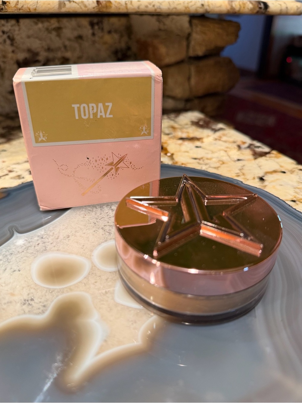 Jeffree Star Topaz Loose Setting Powder Bronzer Highlighter Pink/Rose Gold NIB